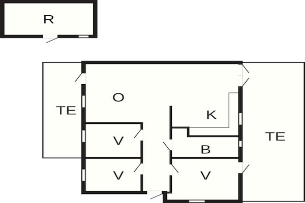 Foto van 6 persoons vakantie huis in Gilleleje - Vakantiehuis in Gilleleje - FloorPlan