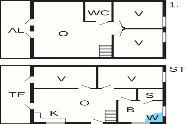 Foto van 6 persoons vakantie huis op een vakantie park in Gråsten - FloorPlan
