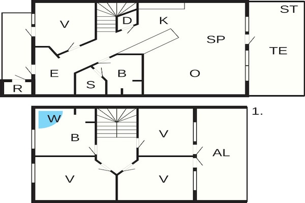 Foto van 8 persoons vakantie huis op een vakantie park in Løkken - FloorPlan