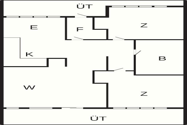 Foto van 6 persoons vakantie huis op een vakantie park in Sæby - FloorPlan