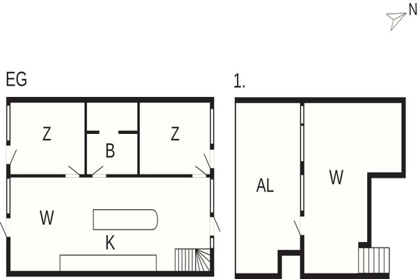 Foto van 4 persoons vakantie huis op een vakantie park in Rømø - FloorPlan