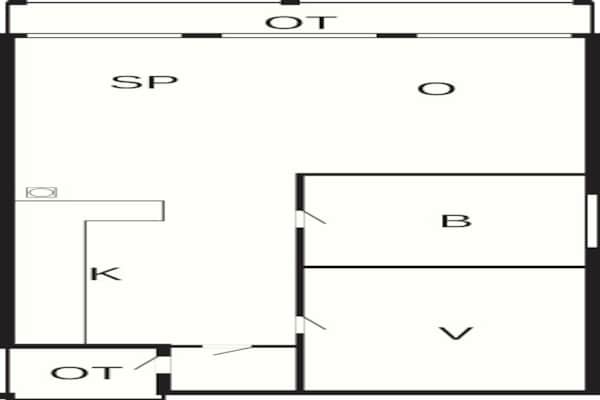 Foto van Bungalows aan de kust met toegang tot het strand - Vakantiehuis in Karrebæksminde - FloorPlan