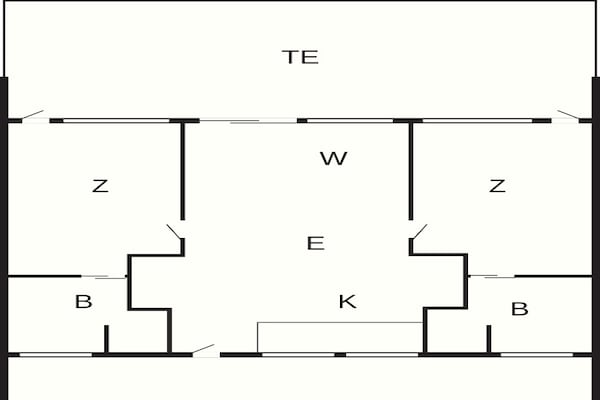 Foto van 6 persoons vakantieparkhuis in Gilleleje - Vakantiehuis in Gilleleje - FloorPlan