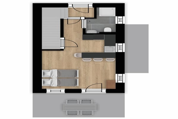 Foto van Studio in Obertraun bij Hallstättersee - Vakantiehuis in Obertraun - FloorPlan