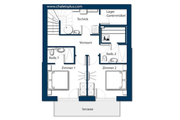 Foto van Chalet in Neukirchen bij Wildkogel Arena - Vakantiehuis in Neukirchen am Grossvenediger - FloorPlan