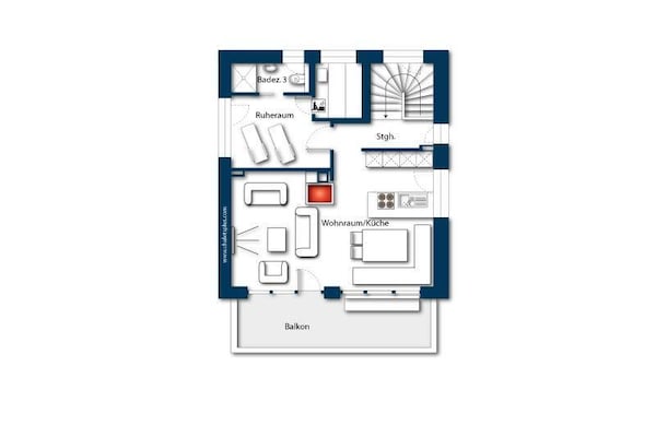 Foto van Chalet in Neukirchen bij Skilift - Vakantiehuis in Neukirchen - FloorPlan