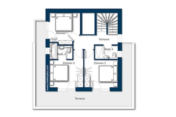 Foto van Chalet in Neukirchen aan de skipistes - Vakantiehuis in Neukirchen - FloorPlan