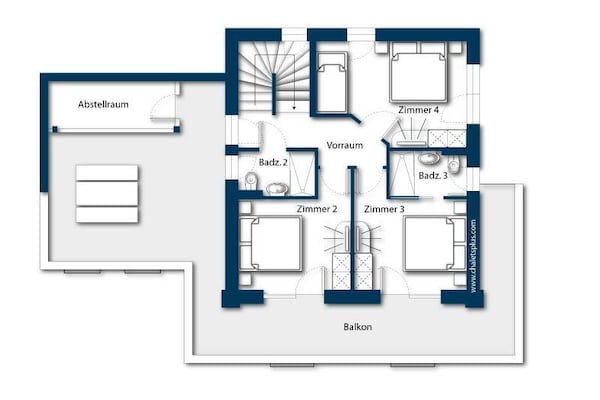 Foto van Verblijf in de buurt van Ski Arena Wildkogel - Vakantiehuis in Neukirchen - FloorPlan