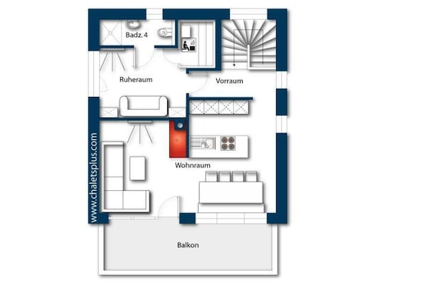 Foto van Nationalpark Chalet Dreiherrenspitze - Vakantiehuis in Neukirchen - FloorPlan
