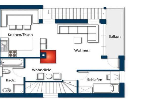 Foto van Charmant vrijstaand chalet in Wald im Pinzgau - Vakantiehuis in Wald-Königsleiten - FloorPlan