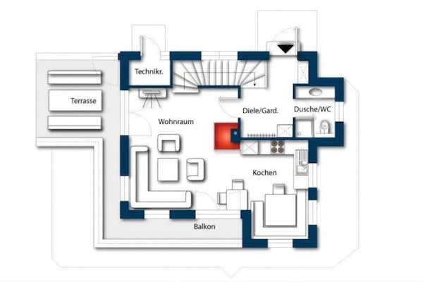 Foto van Schilderachtig chalet in een vallei in Oostenrijk - Vakantiehuis in Wald-Königsleiten - FloorPlan