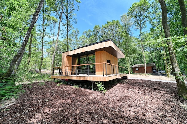 Foto van Lodge in Oignies Bos met Eco Design - Vakantiehuis in Oignies en Thiérache - ExteriorSummer