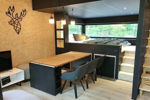 Foto van Lodge in Oignies Bos met Eco Design - Vakantiehuis in Oignies en Thiérache - LivingRoom