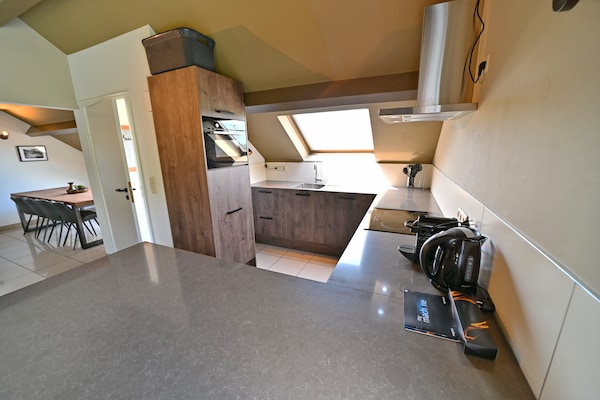 Foto van Appartement in België met bubbelbad - Vakantiehuis in Durbuy - Kitchen