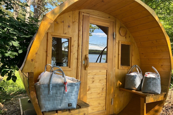 Foto van Halfvrijstaande woning in natuurgebied Drewitz. - Vakantiehuis in Drewitz - Sauna