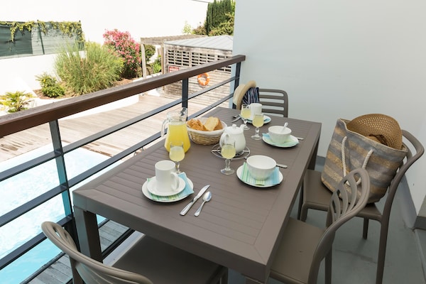 Foto van Appartement in La Rochelle bij het strand - Vakantiehuis in La Rochelle - TerraceBalcony
