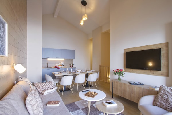 Foto van Appartement in Éclose met Bergzicht - Vakantiehuis in Huez - LivingRoom