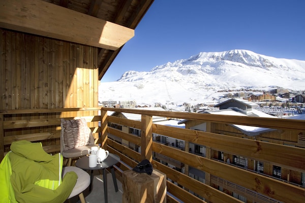 Foto van Appartement in Éclose met Bergzicht - Vakantiehuis in Huez - TerraceBalcony