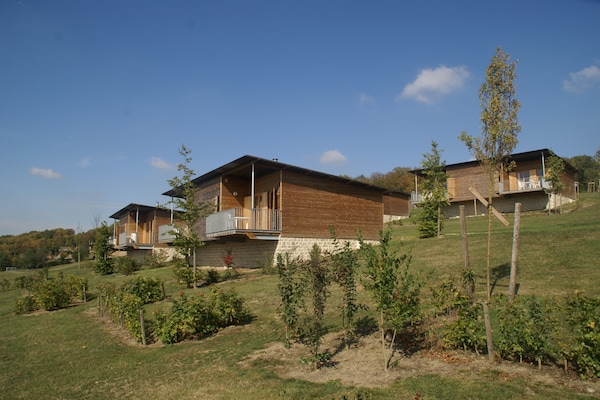Foto van Cottage in Frankrijk met Uitzicht op Meer - Vakantiehuis in Eppe-Sauvage - ExteriorSummer