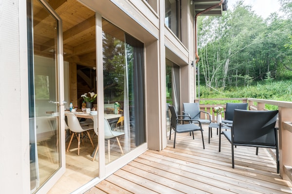 Foto van Luxe verblijf nabij skipistes - Vakantiehuis in Praz-sur-Arly - TerraceBalcony