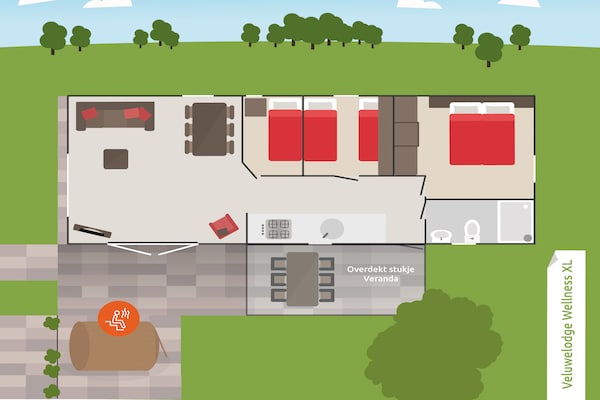 Foto van Chalet in Nederland met privé sauna - Vakantiehuis in Voorthuizen - Facilities