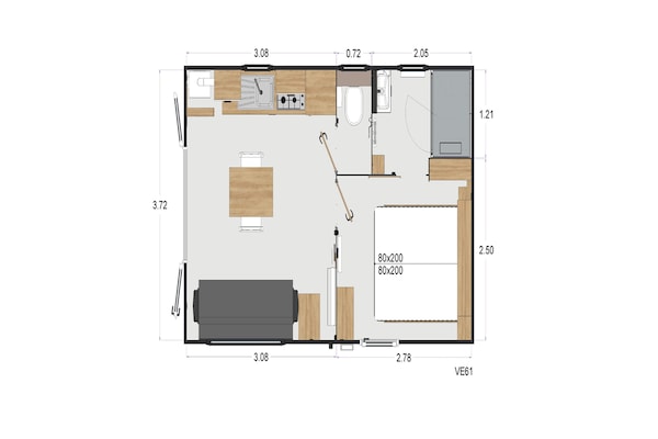 Foto van Huisdiervriendelijk verblijf in een lodge - Vakantiehuis in Maurik - FloorPlan