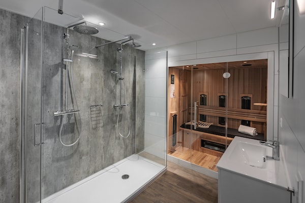 Foto van Lodge in Zeeland bij Nieuwvliet Strand - Vakantiehuis in Nieuwvliet-Bad - BathRoom
