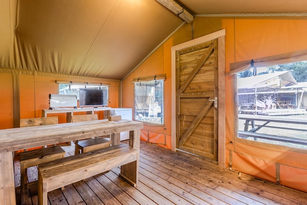 Foto van Safaritent bij De Biesbosch en Breda - Vakantiehuis in Oosterhout - LivingRoom