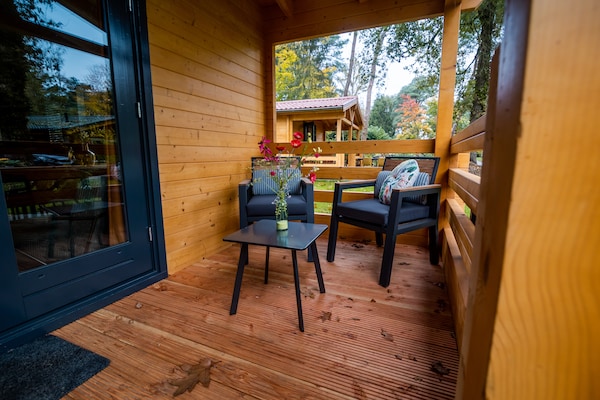Foto van Vakantiehuis in Markelo bij bos en zwembad - Vakantiehuis in Markelo - TerraceBalcony